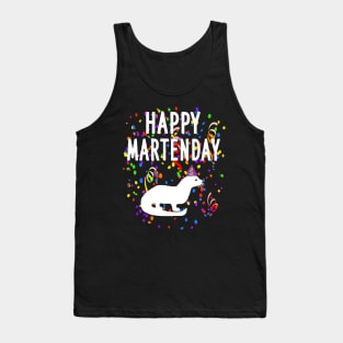 Happy Mardertag marten nocturnal pet animal Tank Top